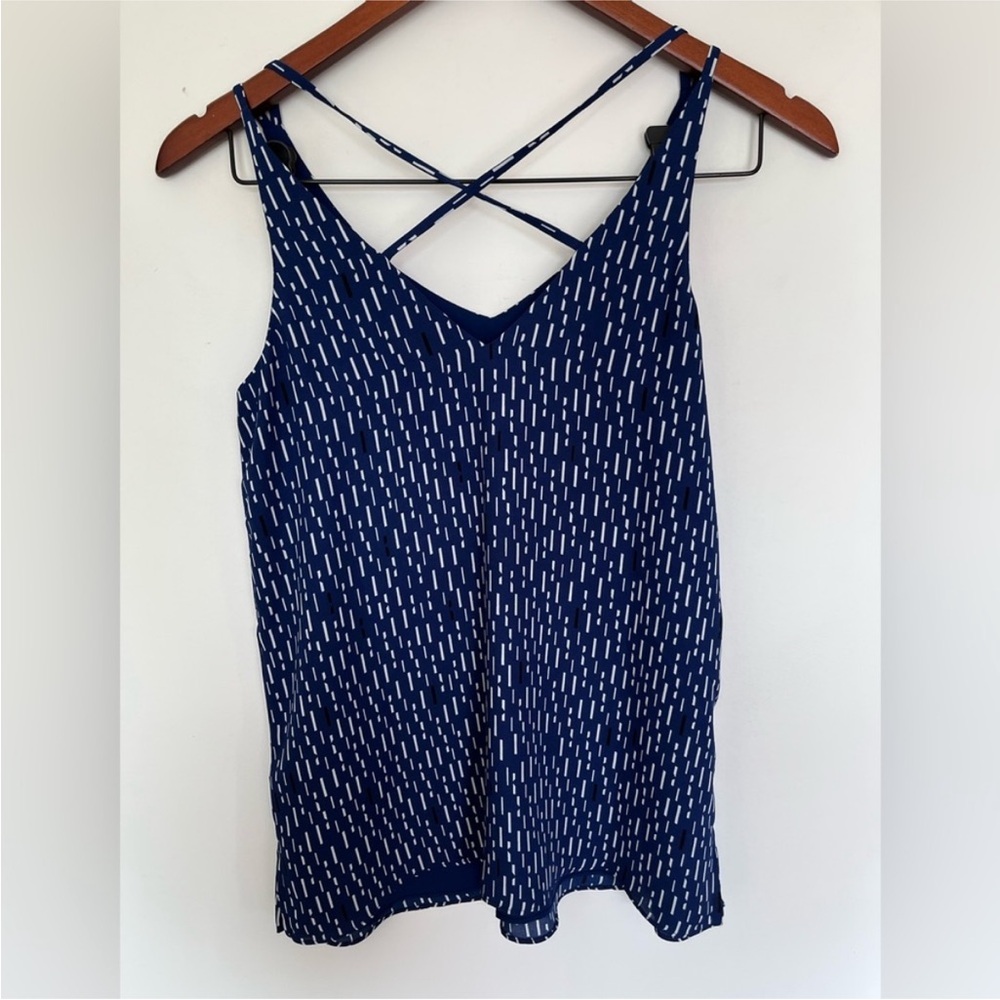 Stylish Navy Patterned Camisole Size XXS